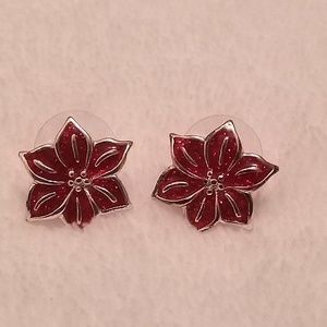Christmas Poinsettia Earrings